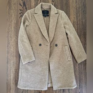 J. Crew Women's Camel Top Coat - boiled wool - 0 petite 0P